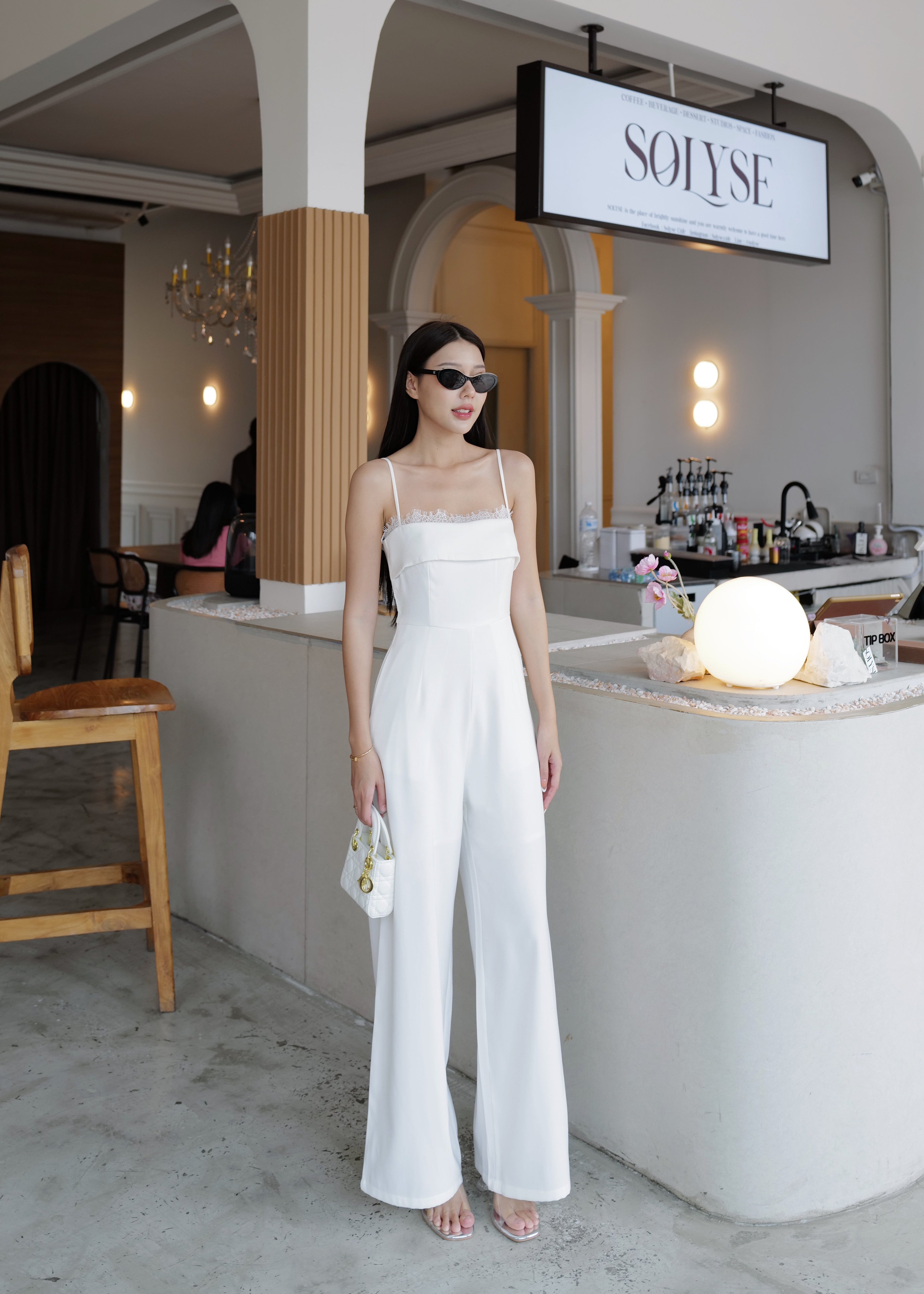 9873 Jumpsuit In White