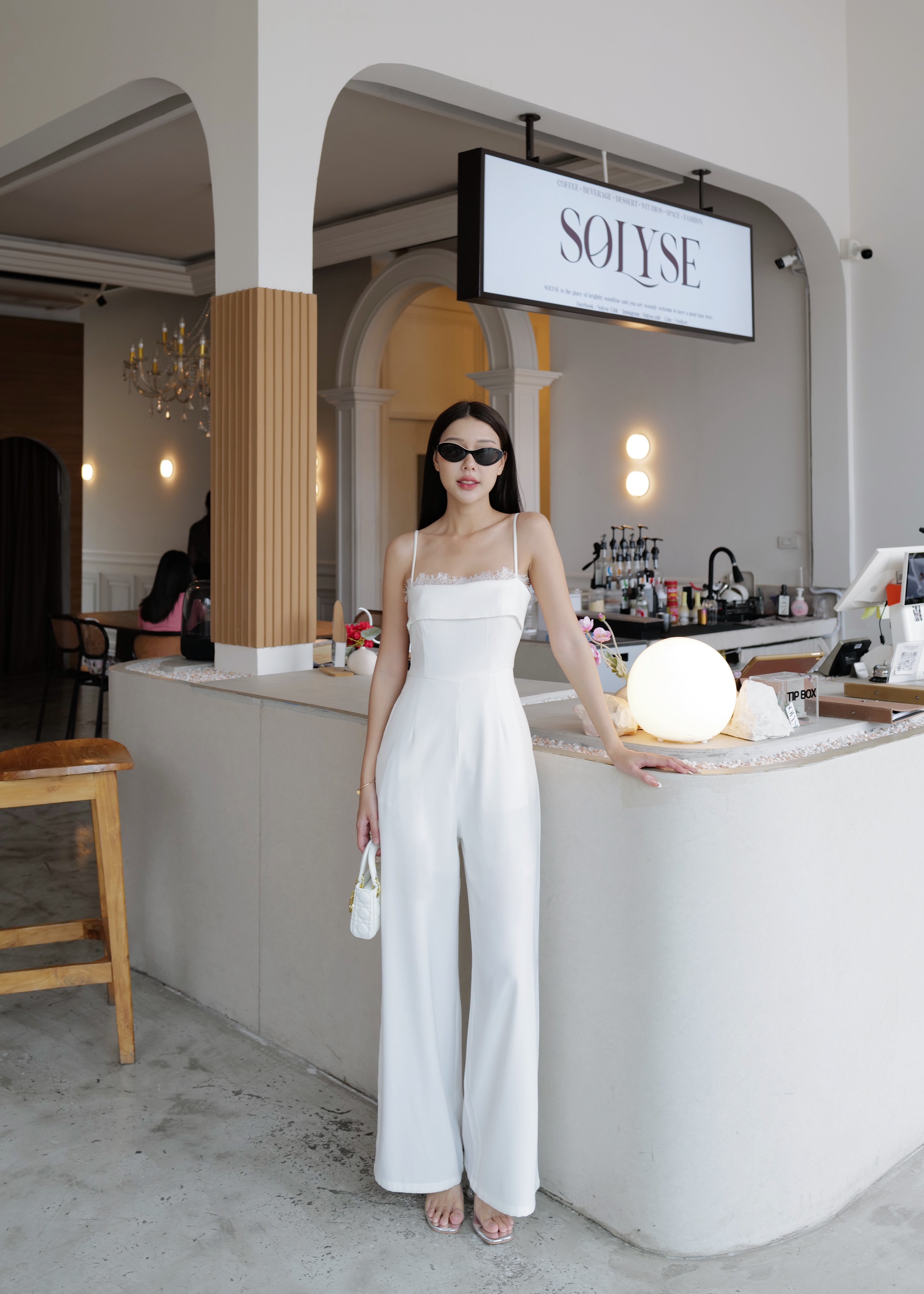 9873 Jumpsuit In White