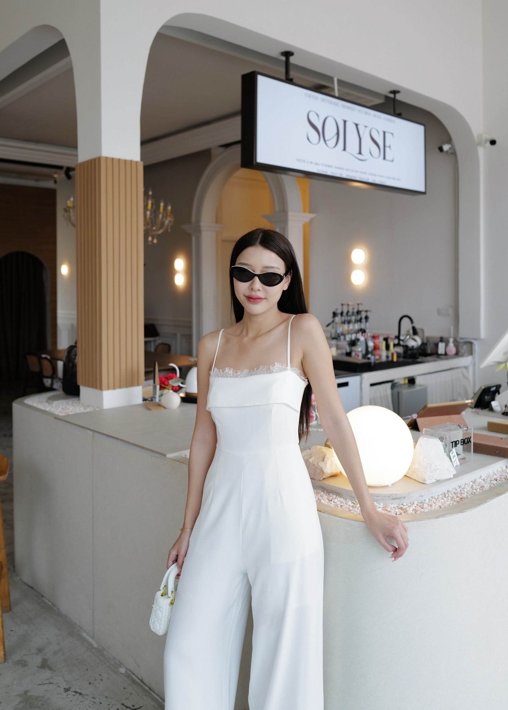 9873 Jumpsuit In White