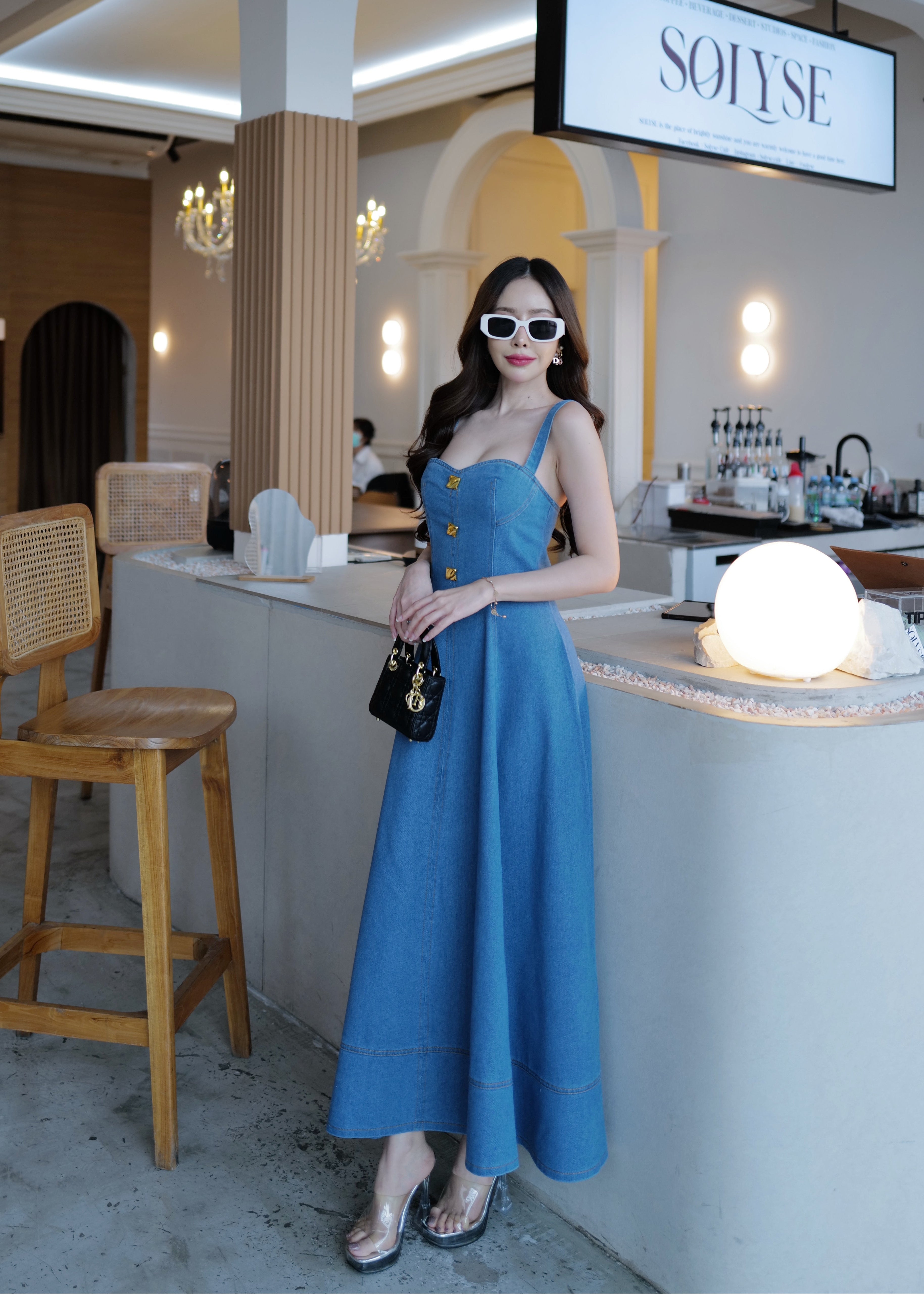 5070 Denim Dress In Light Denim