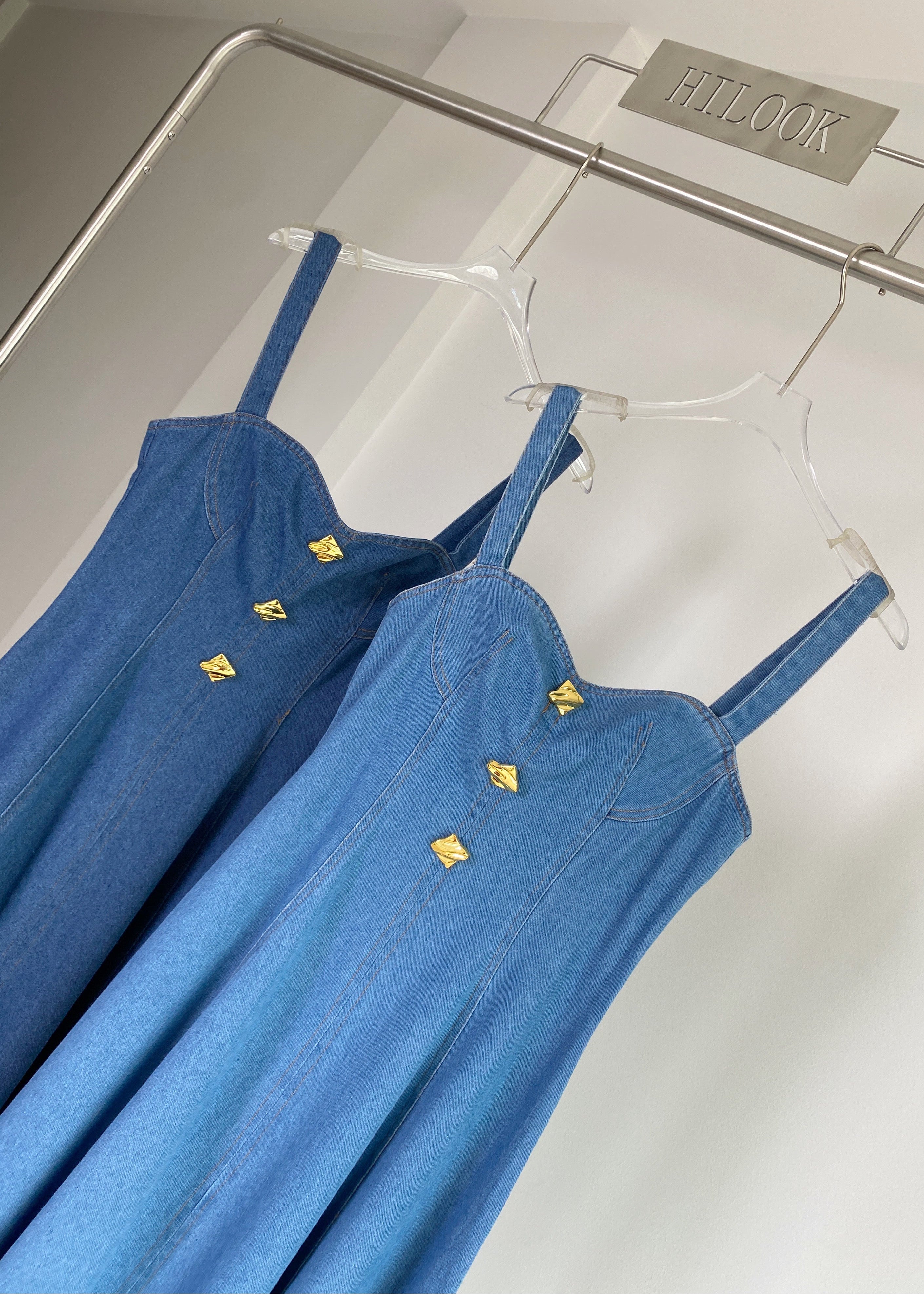 5070 Denim Dress In Light Denim