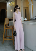 4815 Cropped Vest Set In Pink