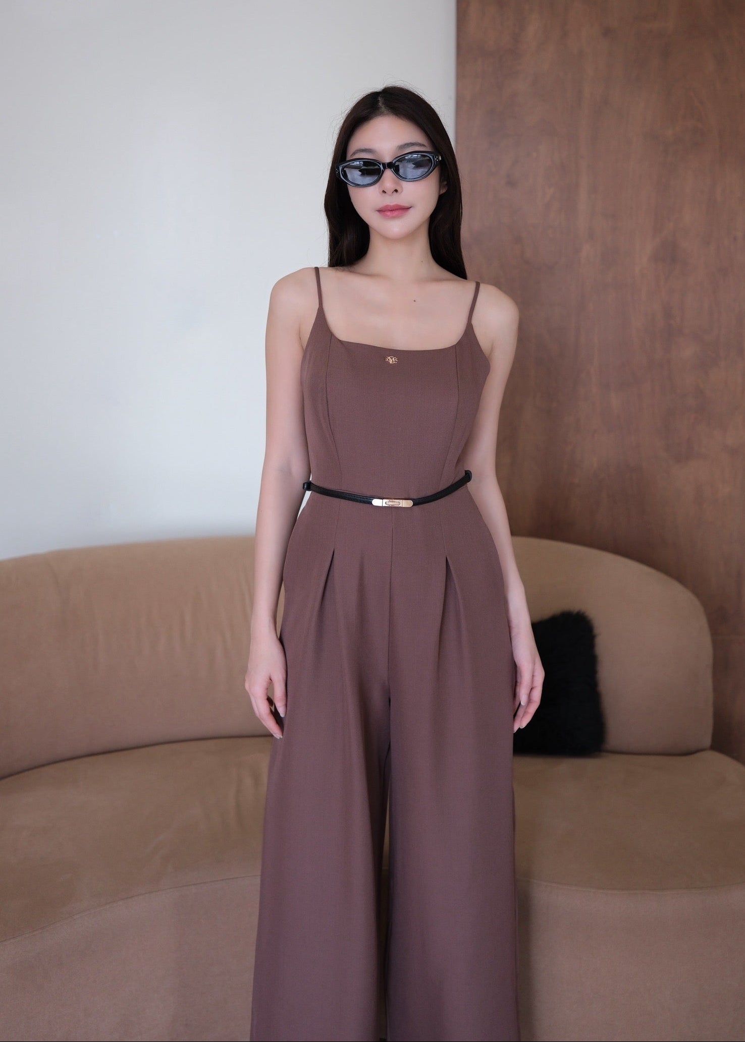 5786 Clara Jumpsuit In Brown Sugar