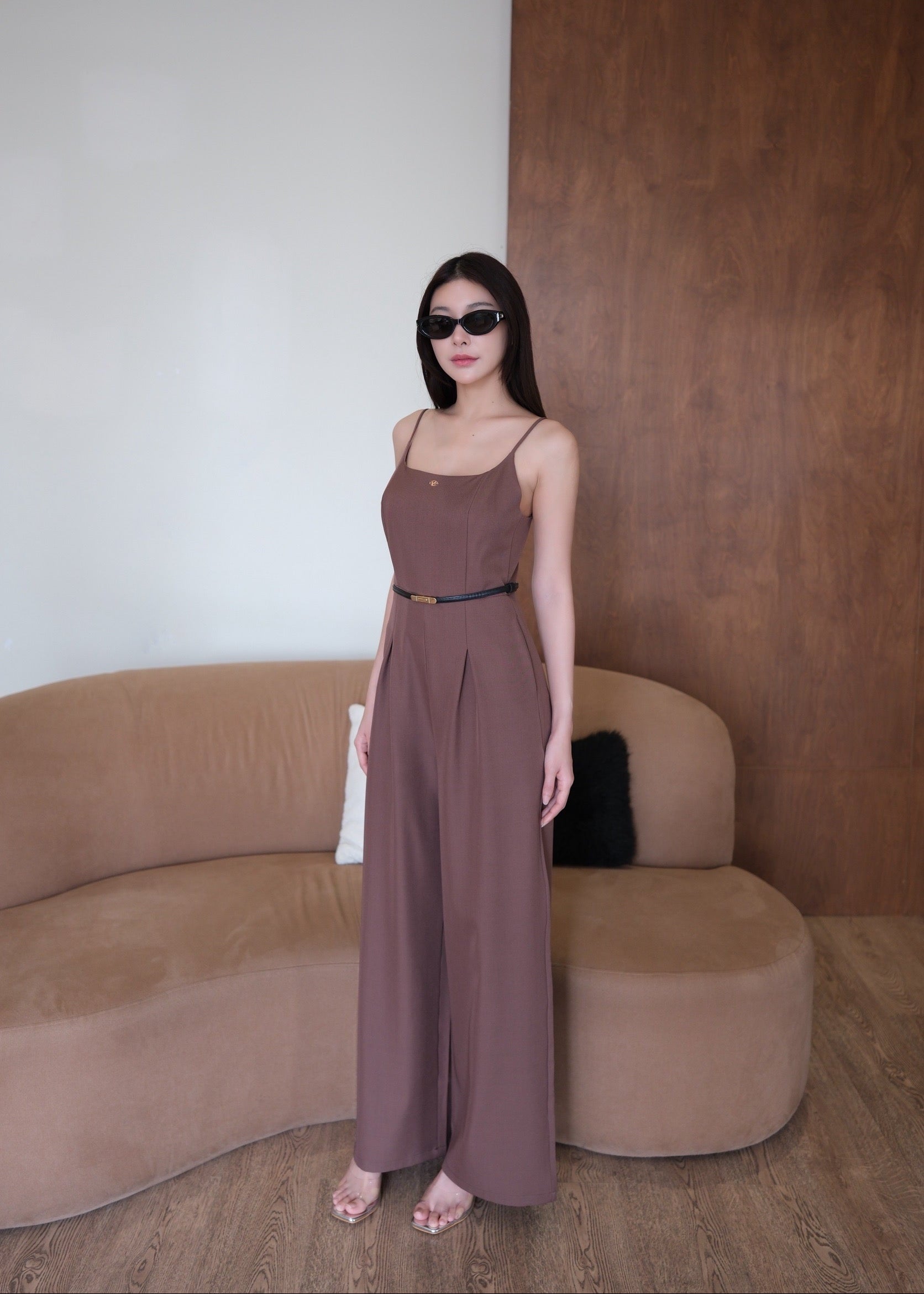 5786 Clara Jumpsuit In Brown Sugar
