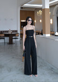 9619 Jumpsuit With Belt In Black