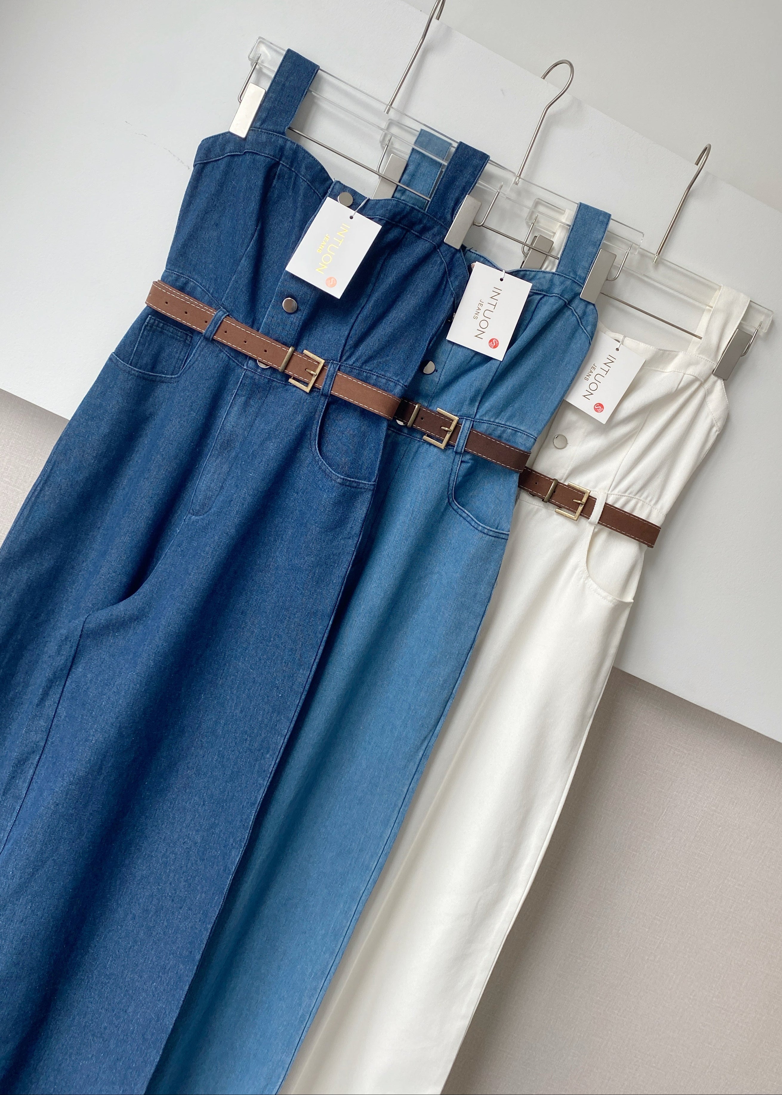 5159 Denim Jumpsuit In Dark Denim