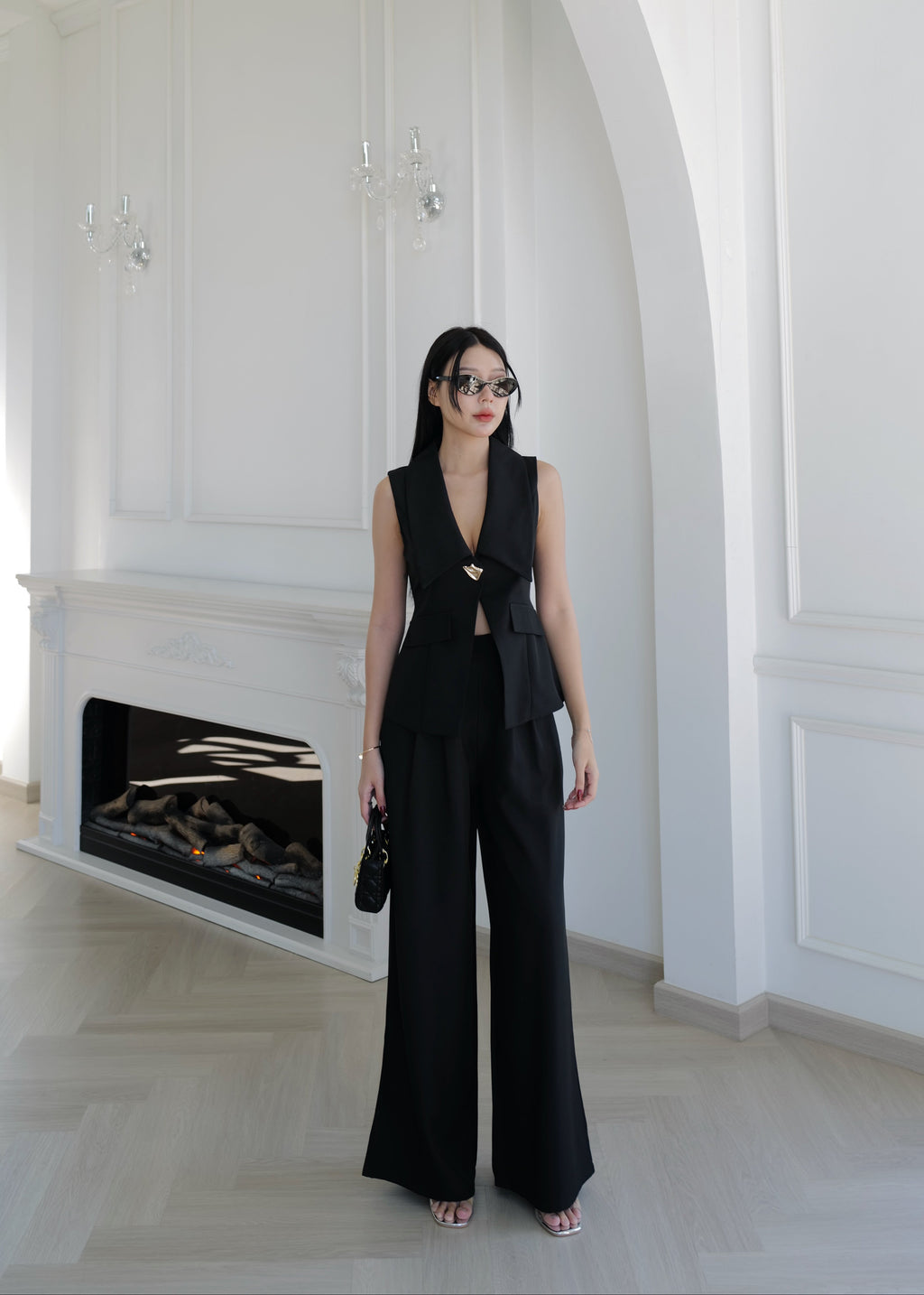 9895  Waistcoat Set In Black