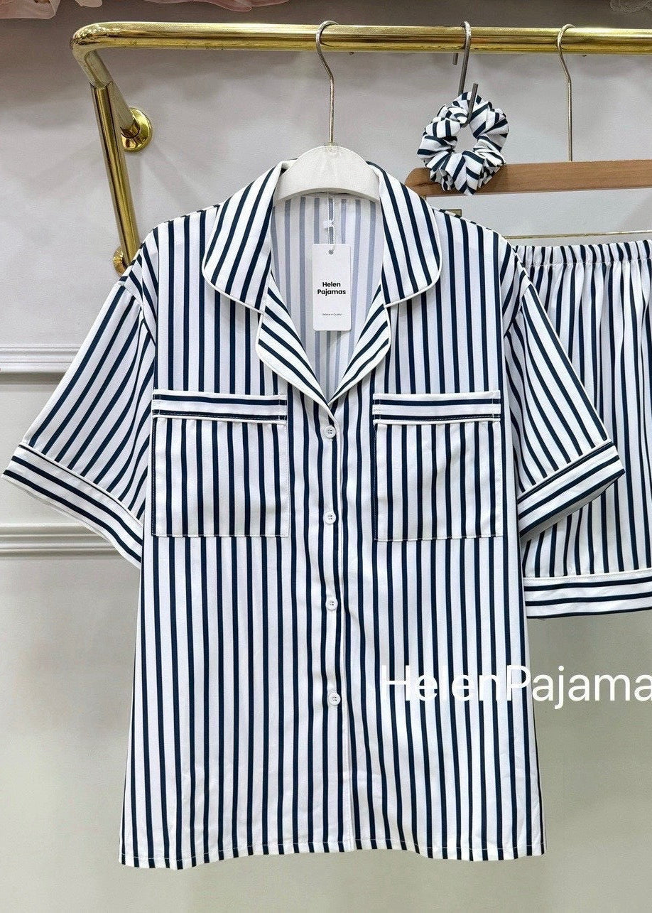 PRE-ORDER ITEMS Braless Pajamas Cotton With Scrunchie (Short Short)