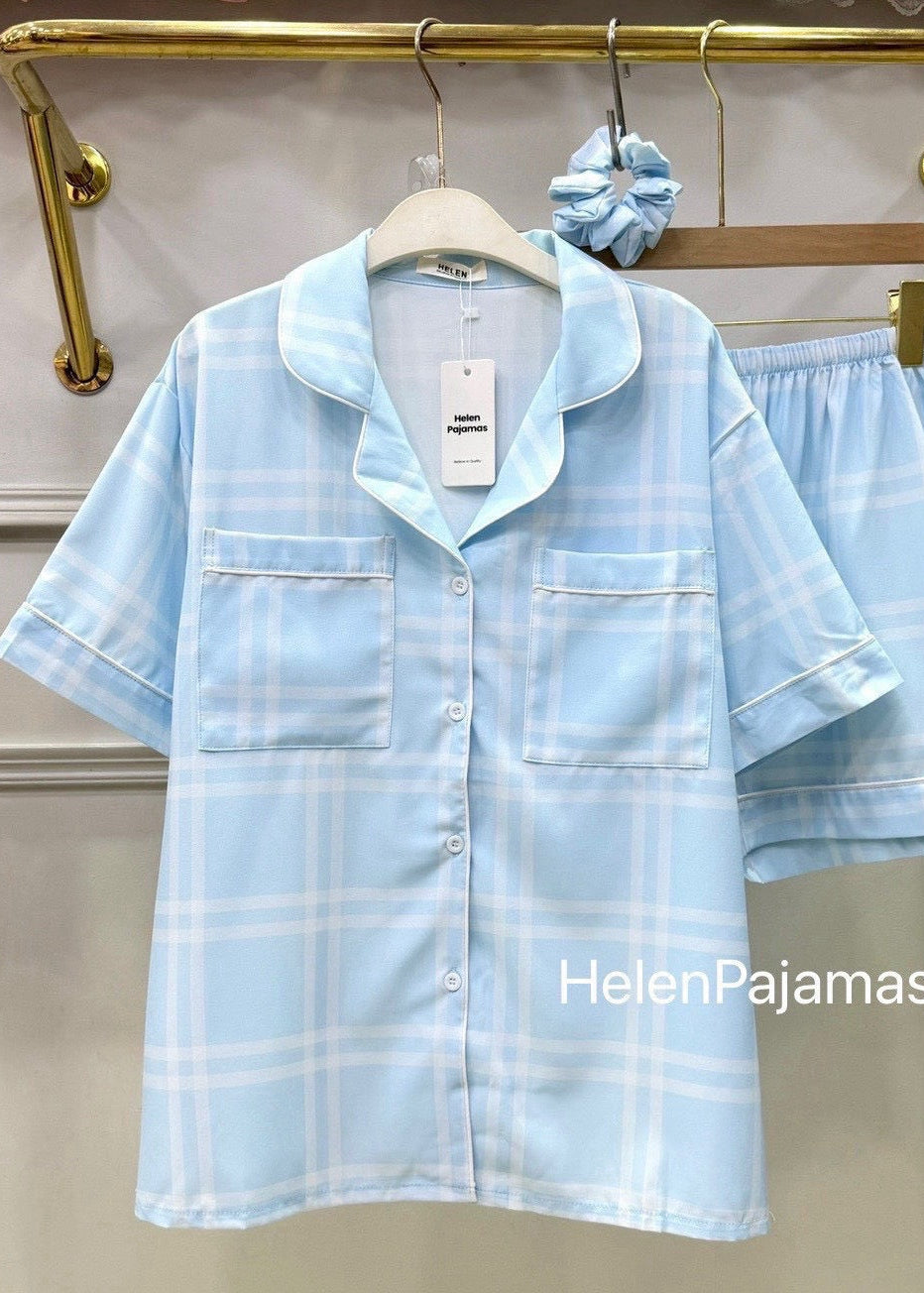 PRE-ORDER ITEMS Braless Pajamas Cotton With Scrunchie (Short Short)