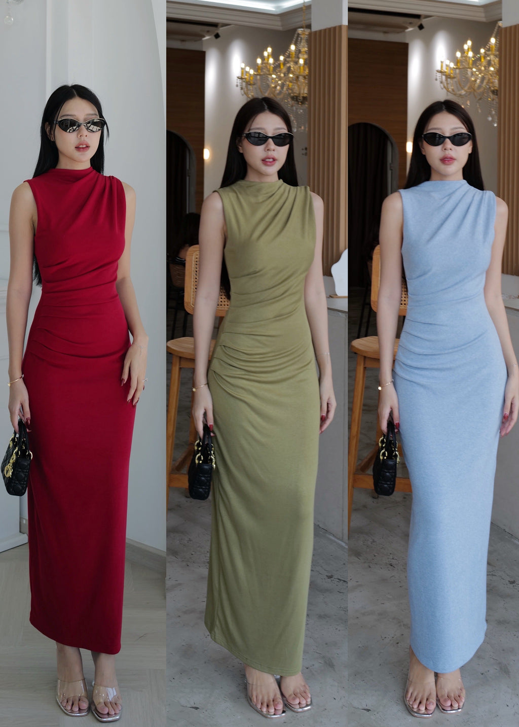 9813 Cap-Sleeved Dress