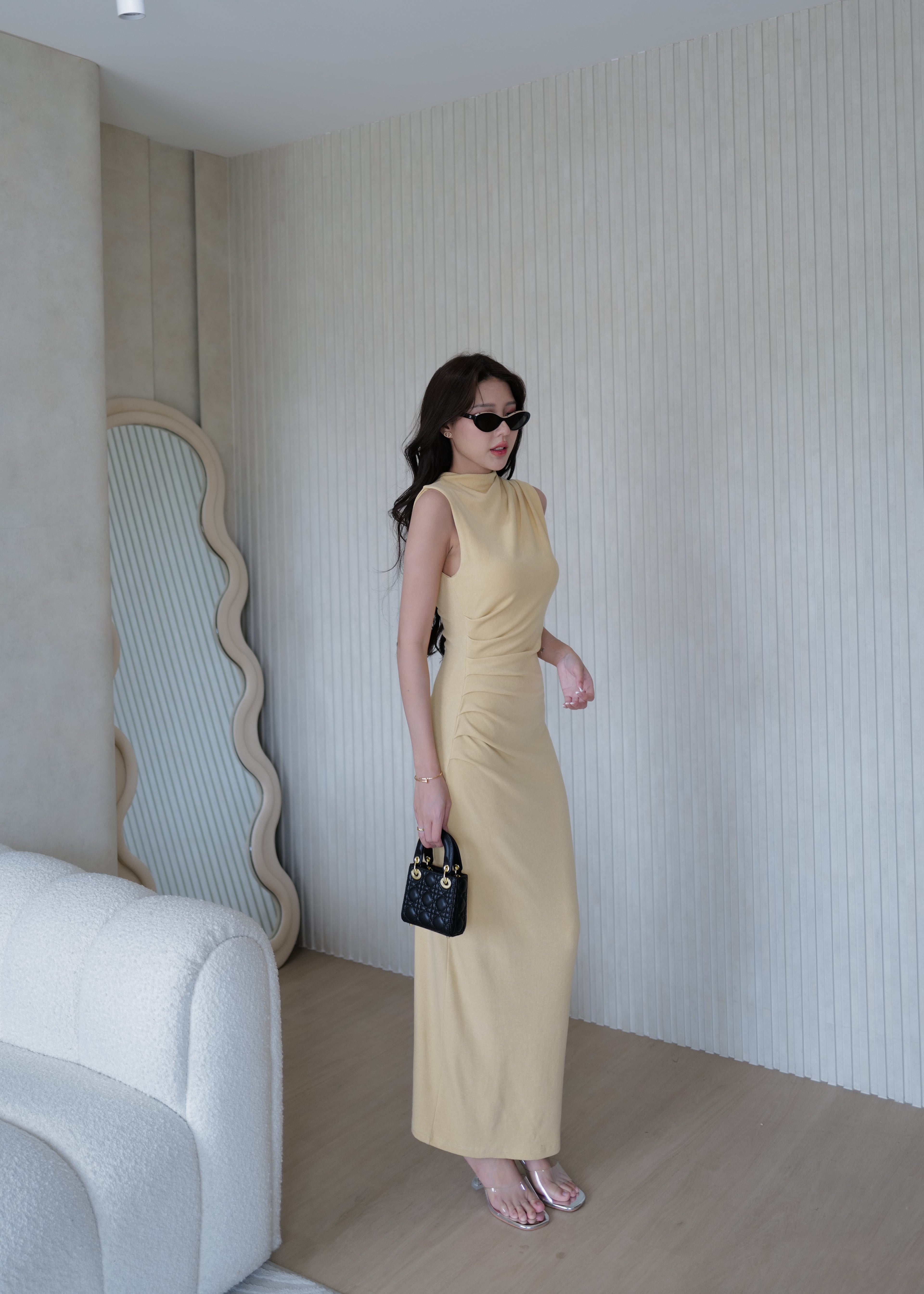 9813 Cap-Sleeved Dress