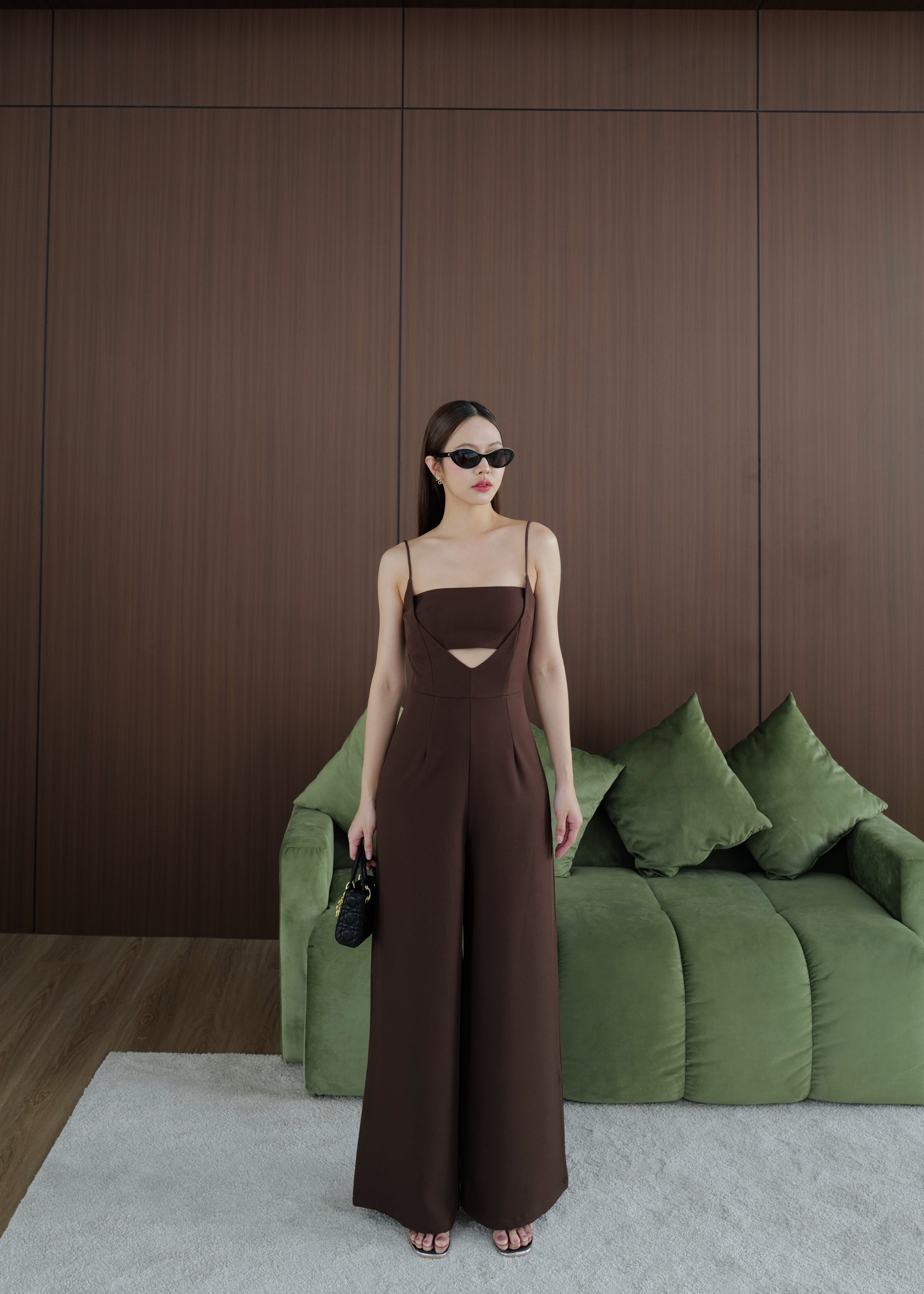 5352 Two piece Set Jumpsuit In Brown