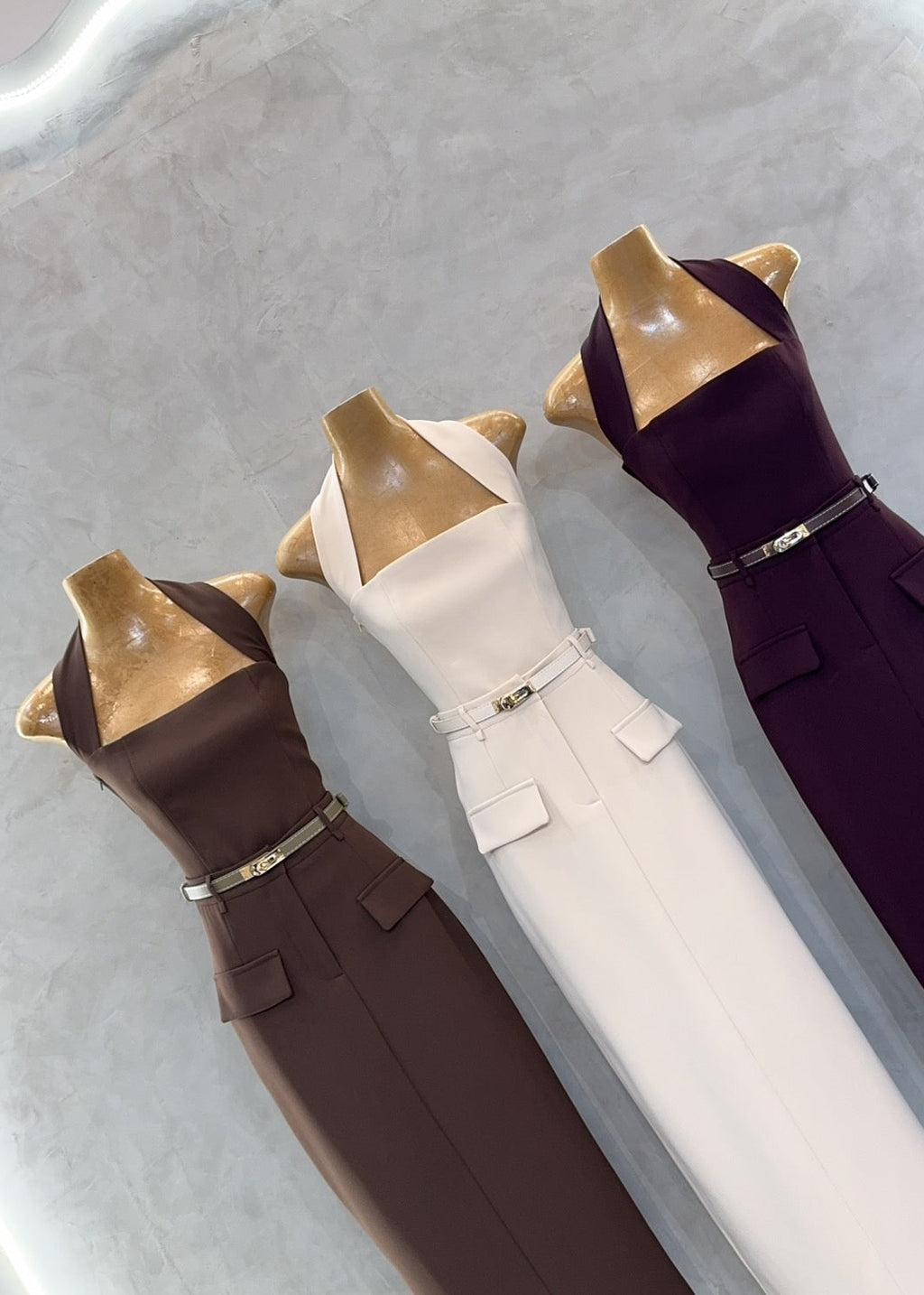 ADR Halter Neck Set In Brown (PRE-ORDER 30-40 DAYS)