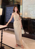 ADR Halter Neck Set In Beige (PRE-ORDER 30-40 DAYS)
