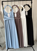 5325 Halter Neck Open Back Dress