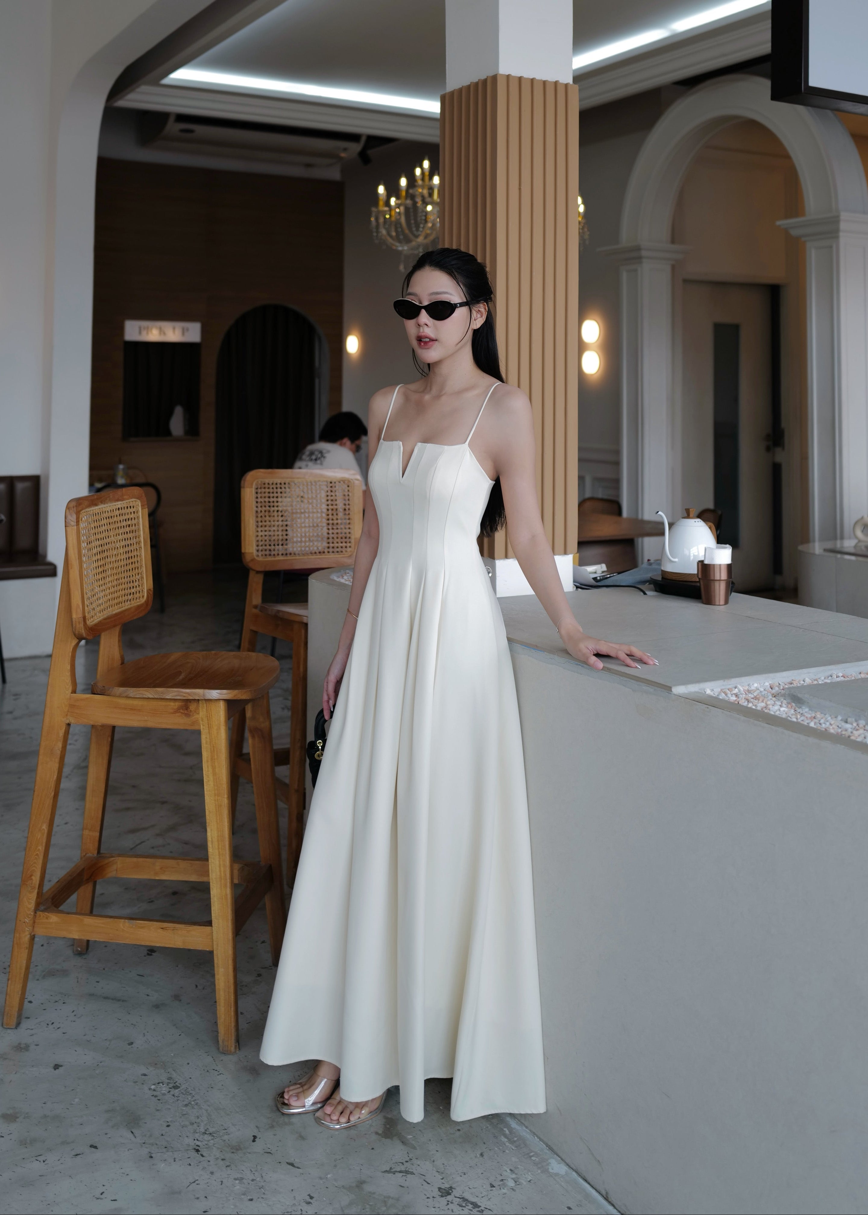 5072 Long Dress In Cream