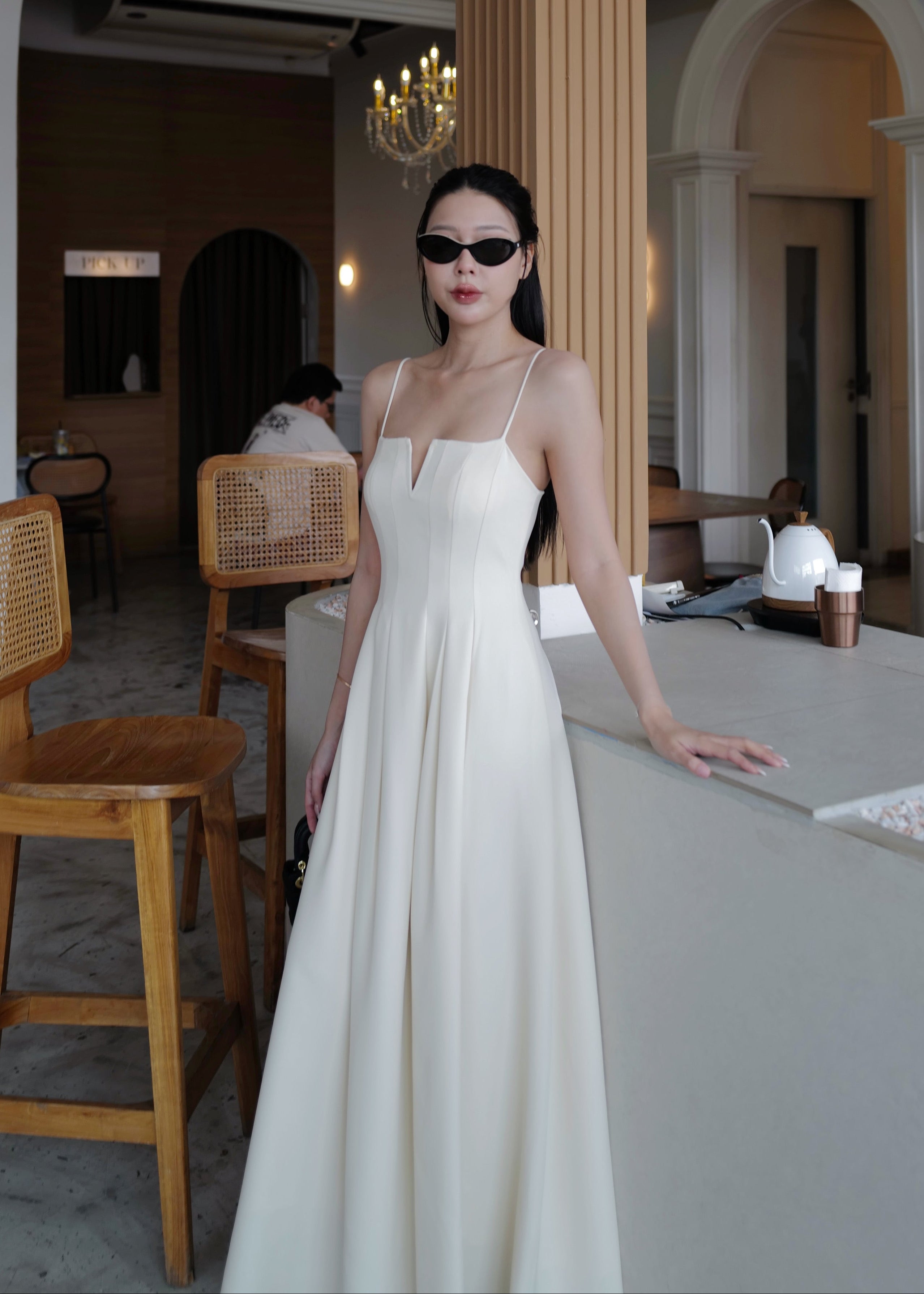 5072 Long Dress In Cream