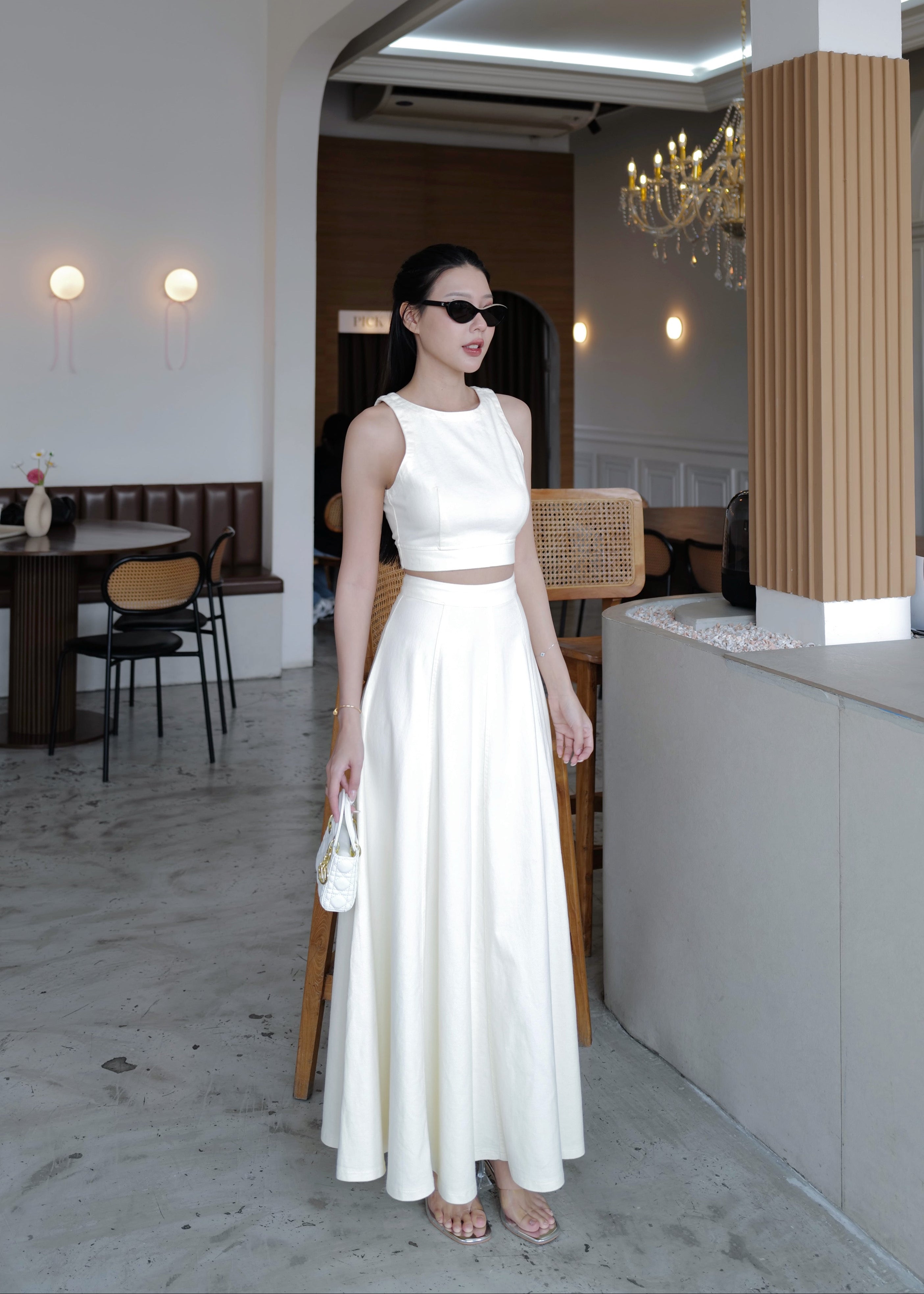 5194 Denim Set In White