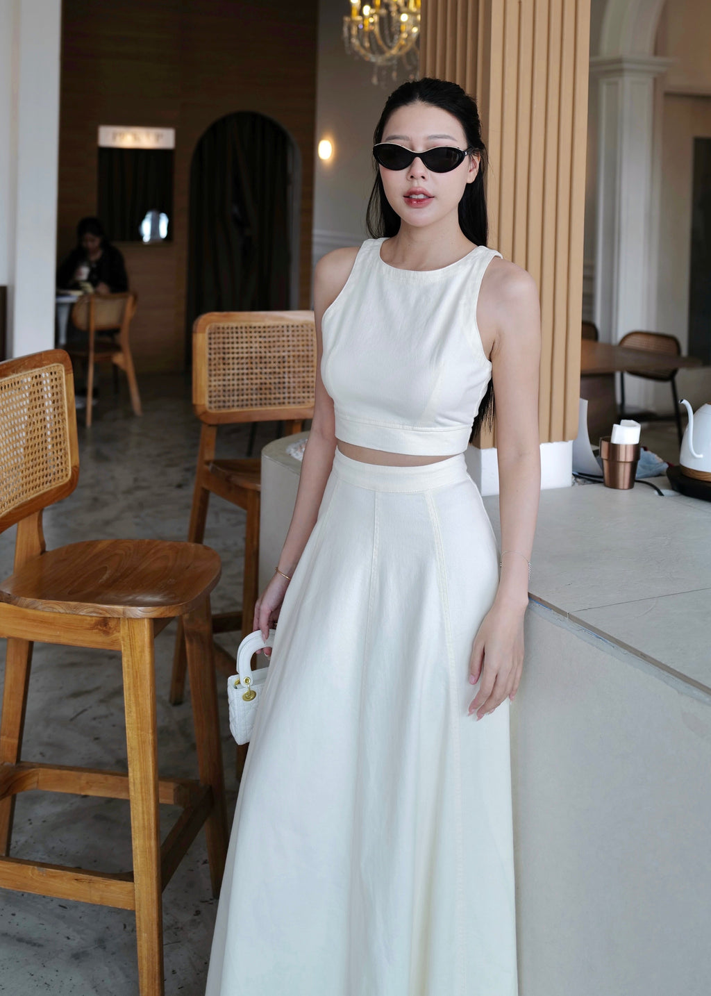 5194 Denim Set In White