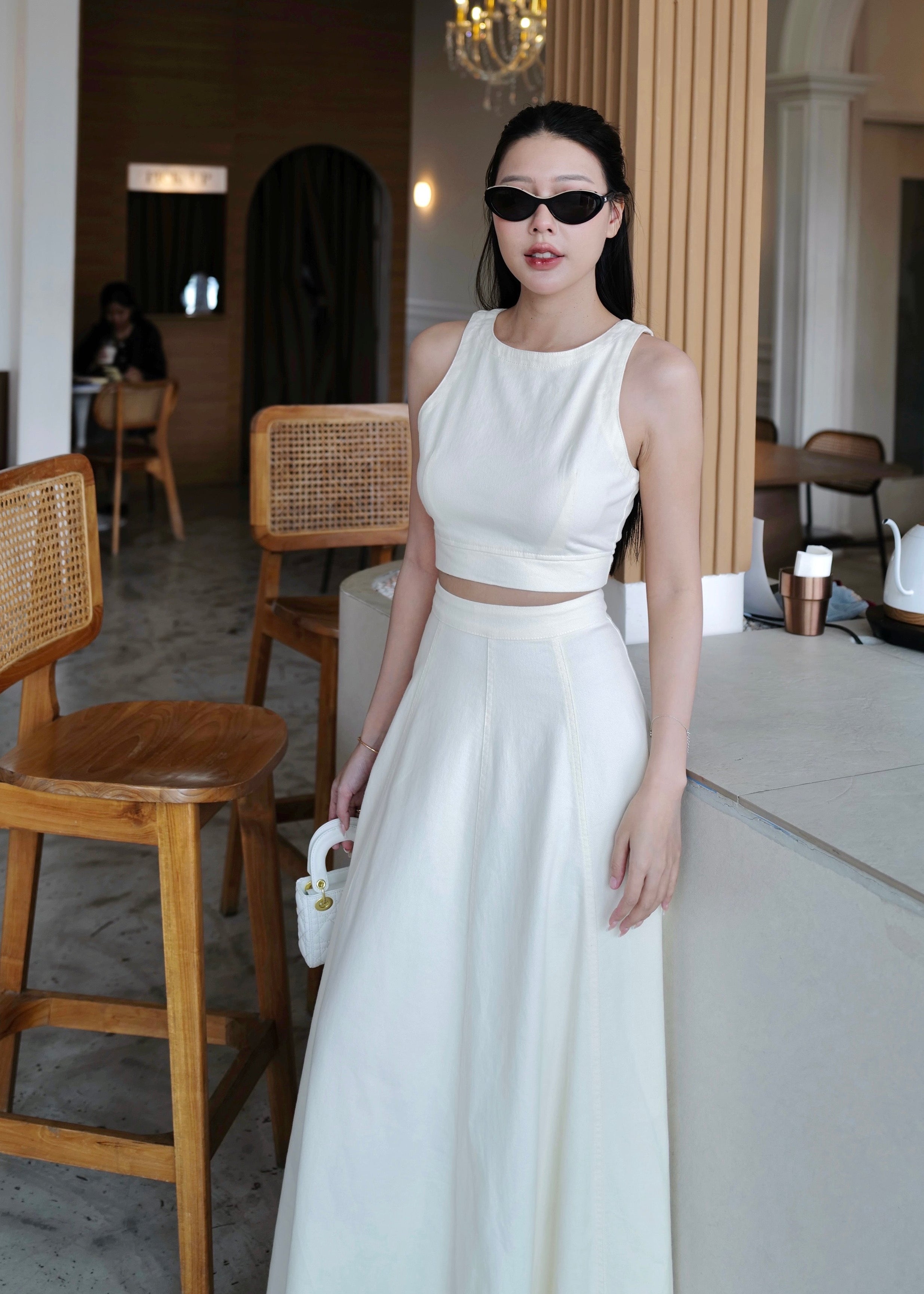 5194 Denim Set In White