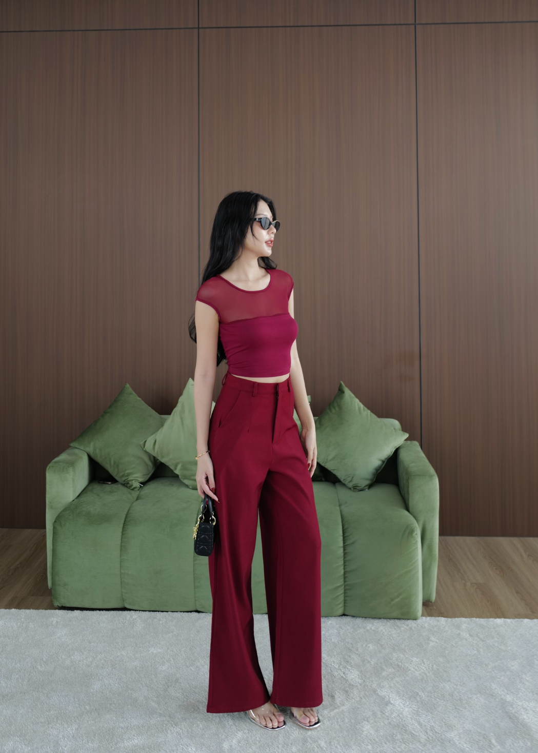 9898 Two-Piece Set In Red