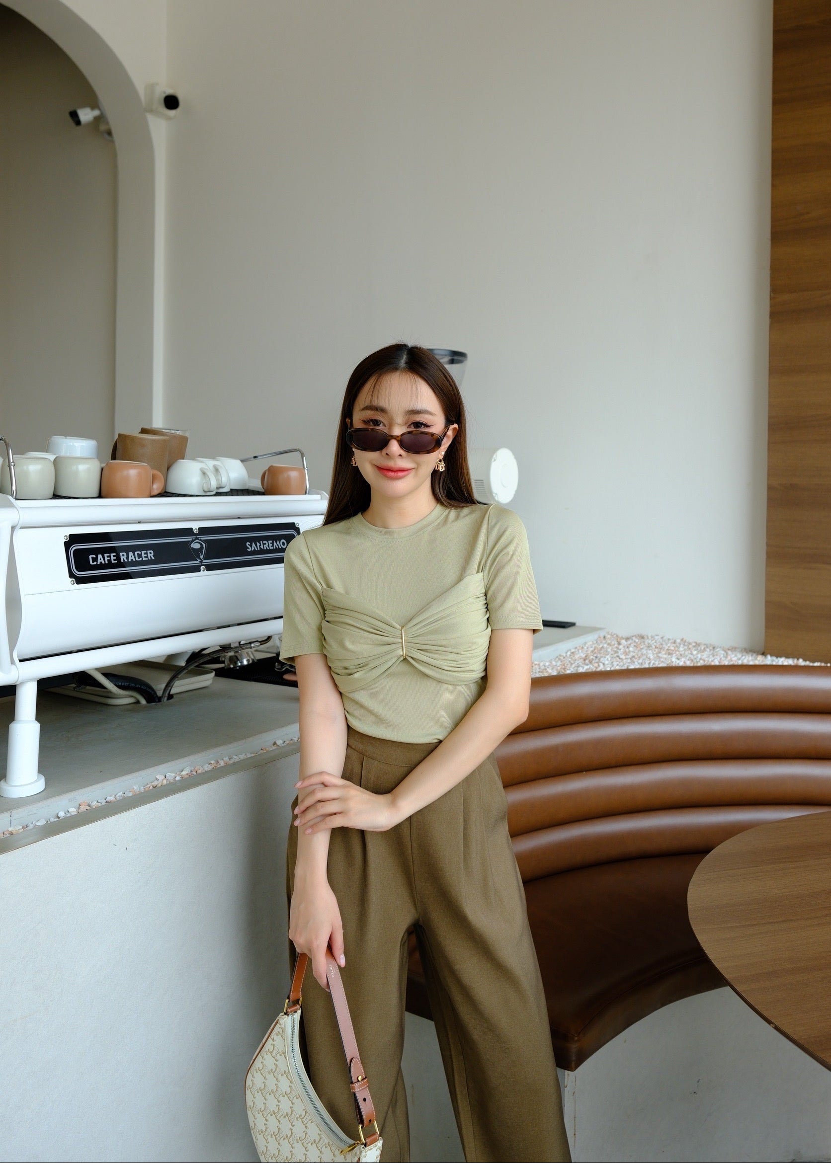 4621 Short Sleeve T-Shirt With Pant In Green