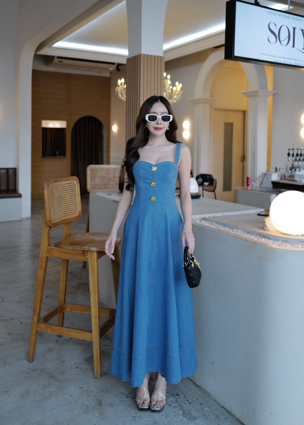 5070 Denim Dress In Light Denim