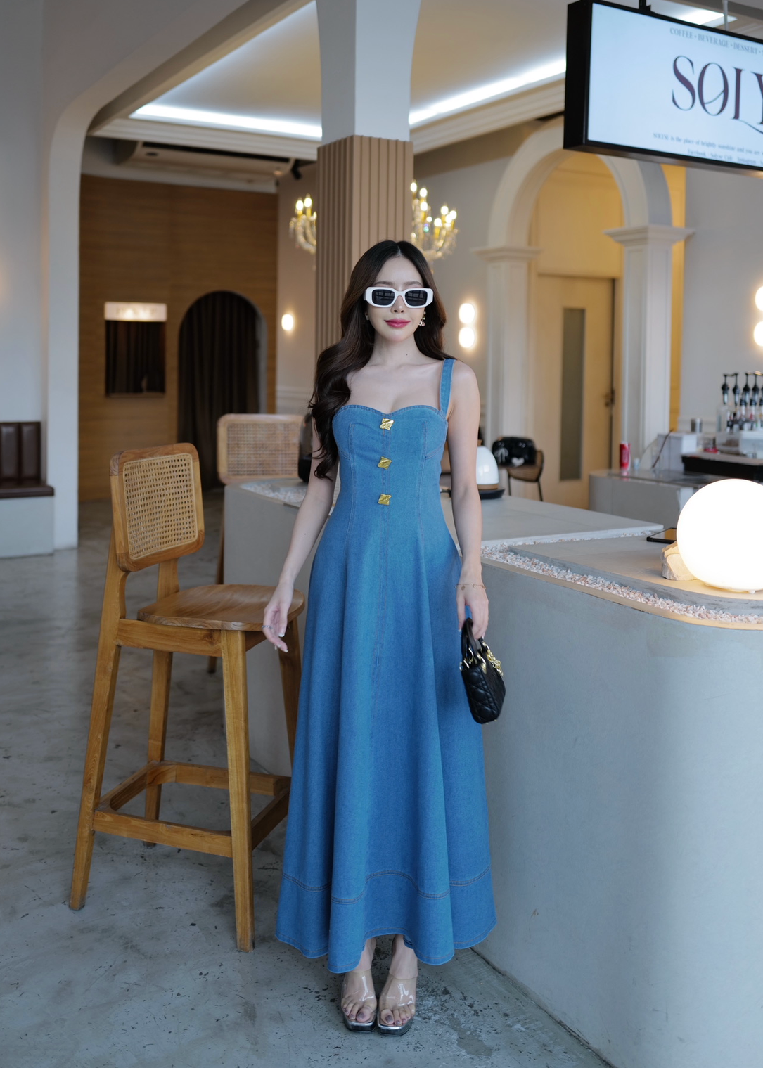 5070 Denim Dress In Light Denim