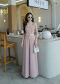 9811 Sweetheart Neckline Jumpsuit In Pink