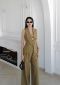 9895 Waistcoat Set In Coffee
