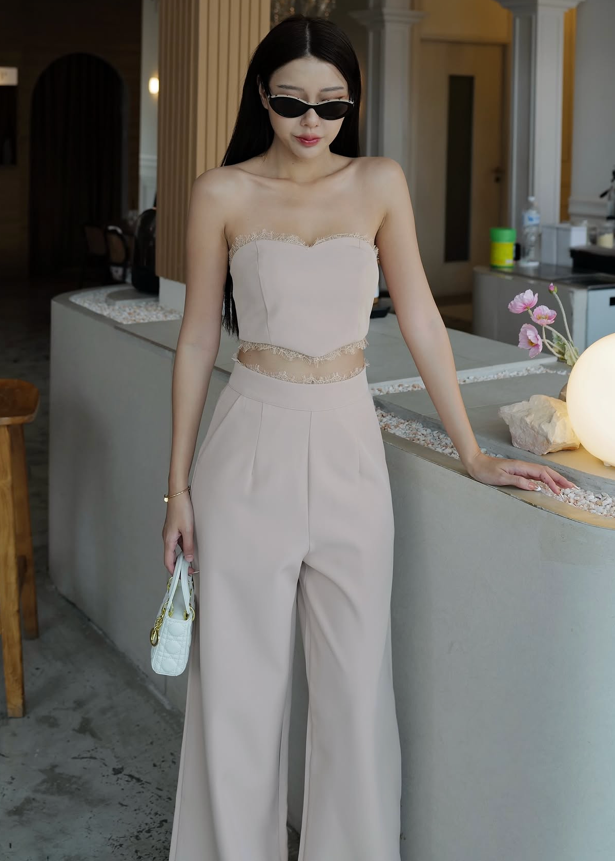 9863 A Heart Shaped Strapless Set In Nude