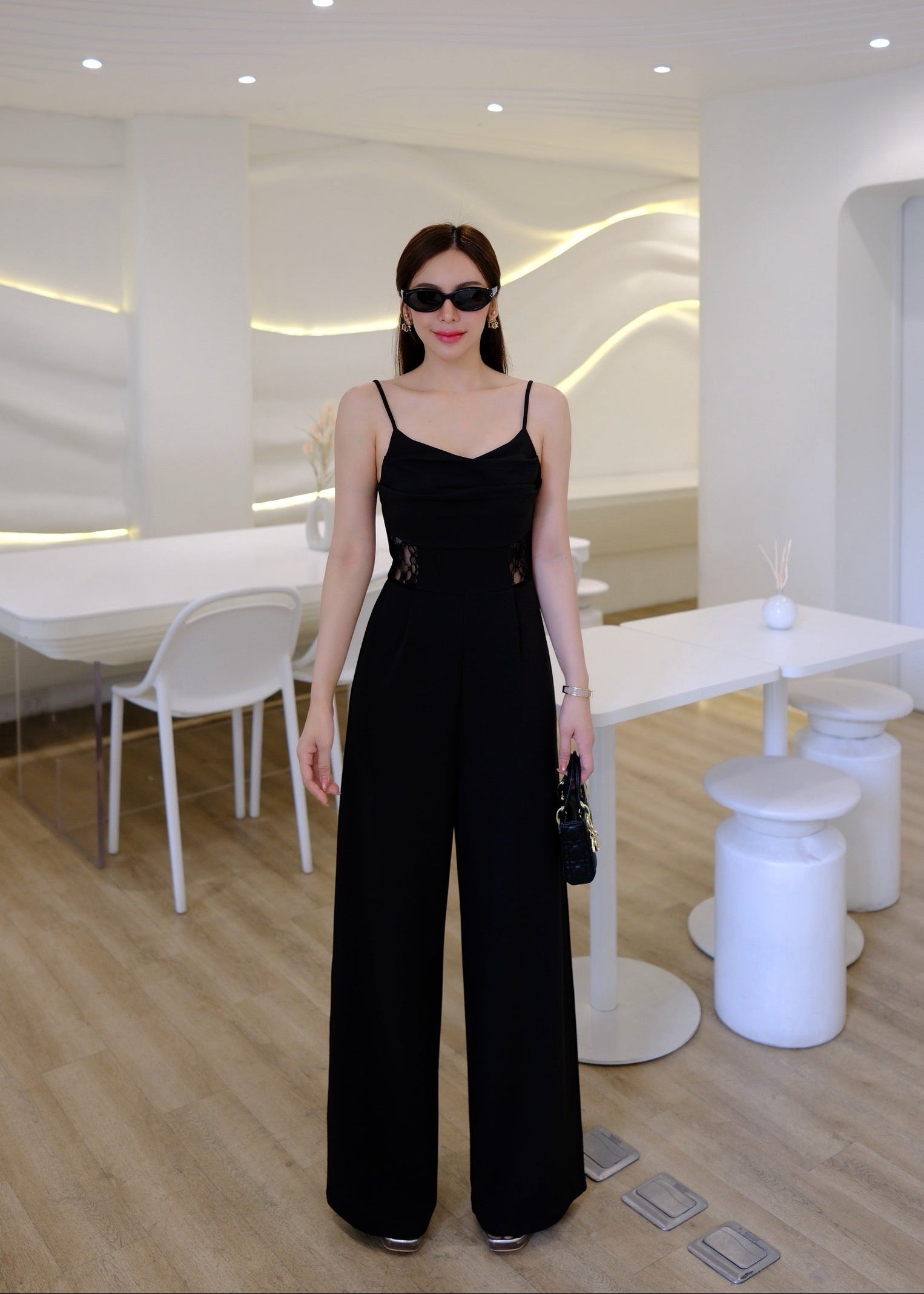5322 Lace Jumpsuit In Black