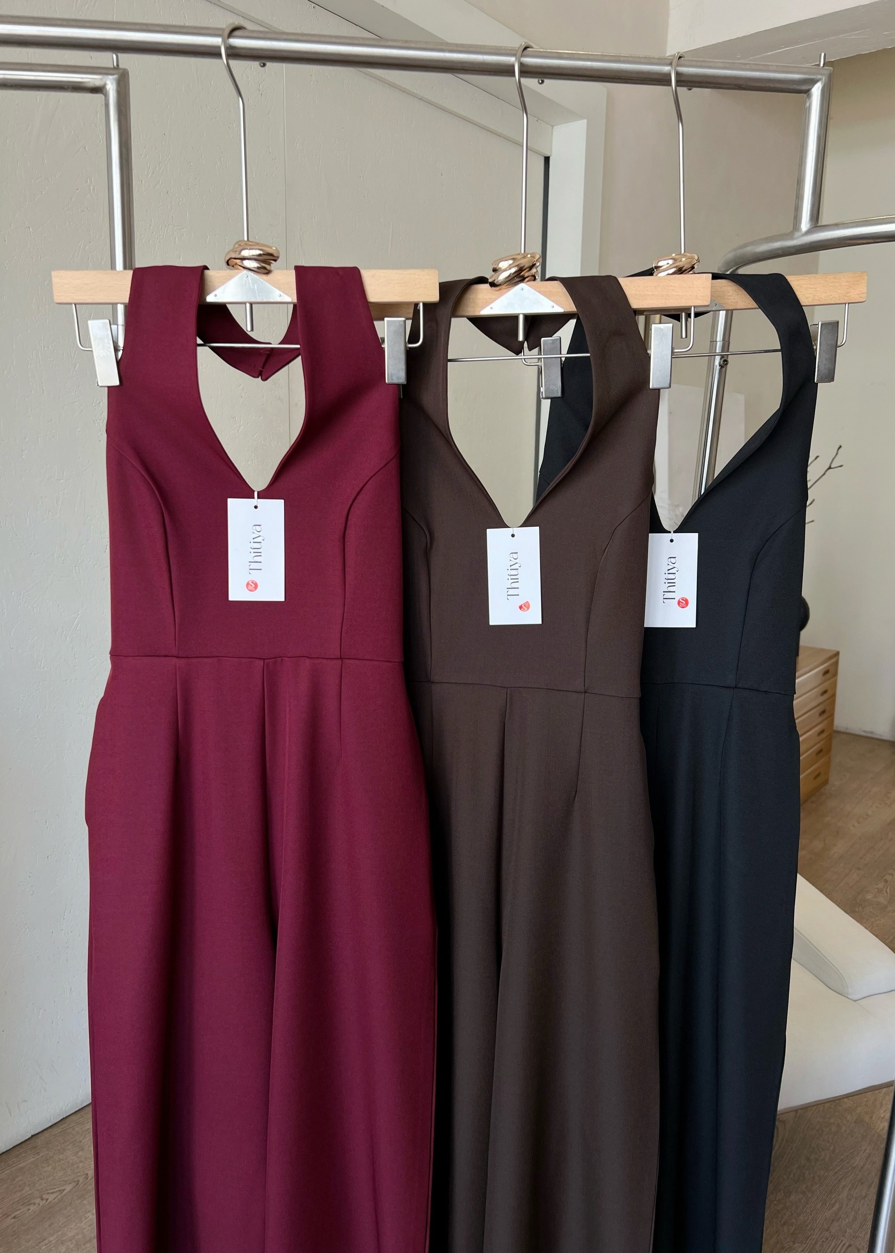 5513 Glowing Jumpsuit In Red